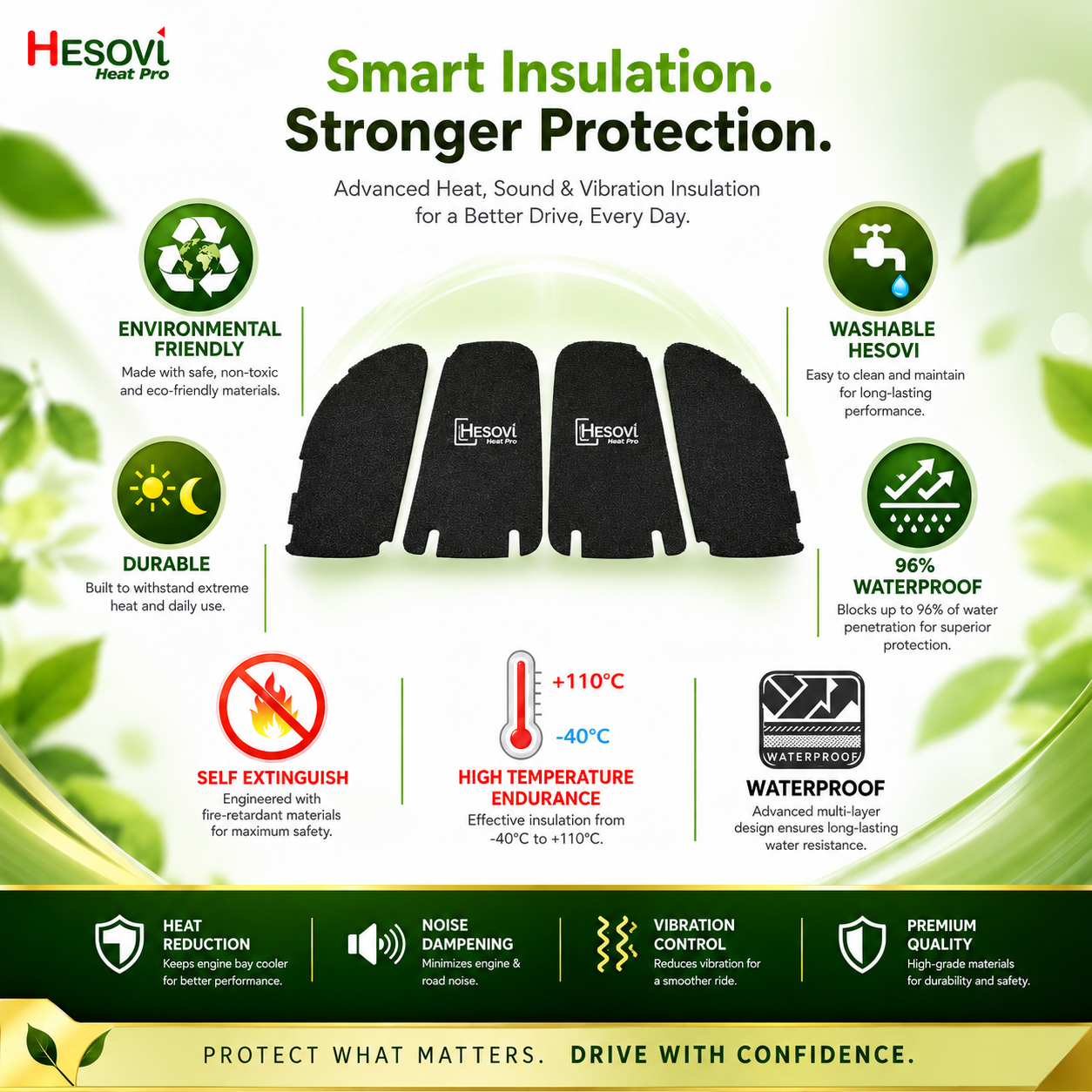 PROTON X50 MC1 - Hesovi Heatpro Car Bonnet/Hood Insulator (Pieces) - Image 4