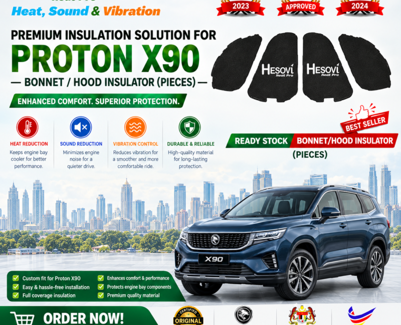 PROTON X90 - Hesovi Heatpro Car Bonnet/Hood Insulator (Pieces)