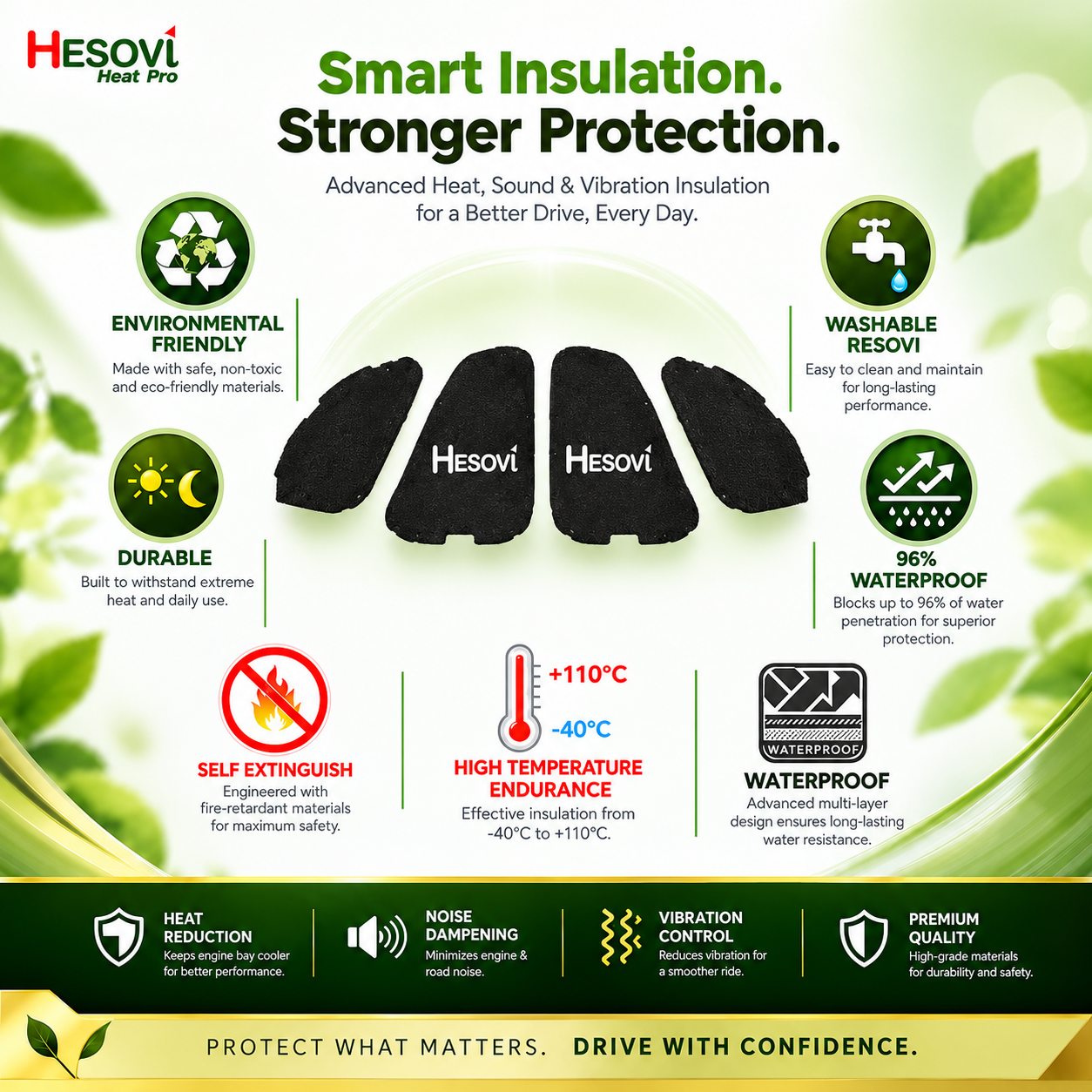 PROTON X90 - Hesovi Heatpro Car Bonnet/Hood Insulator (Pieces) - Image 3